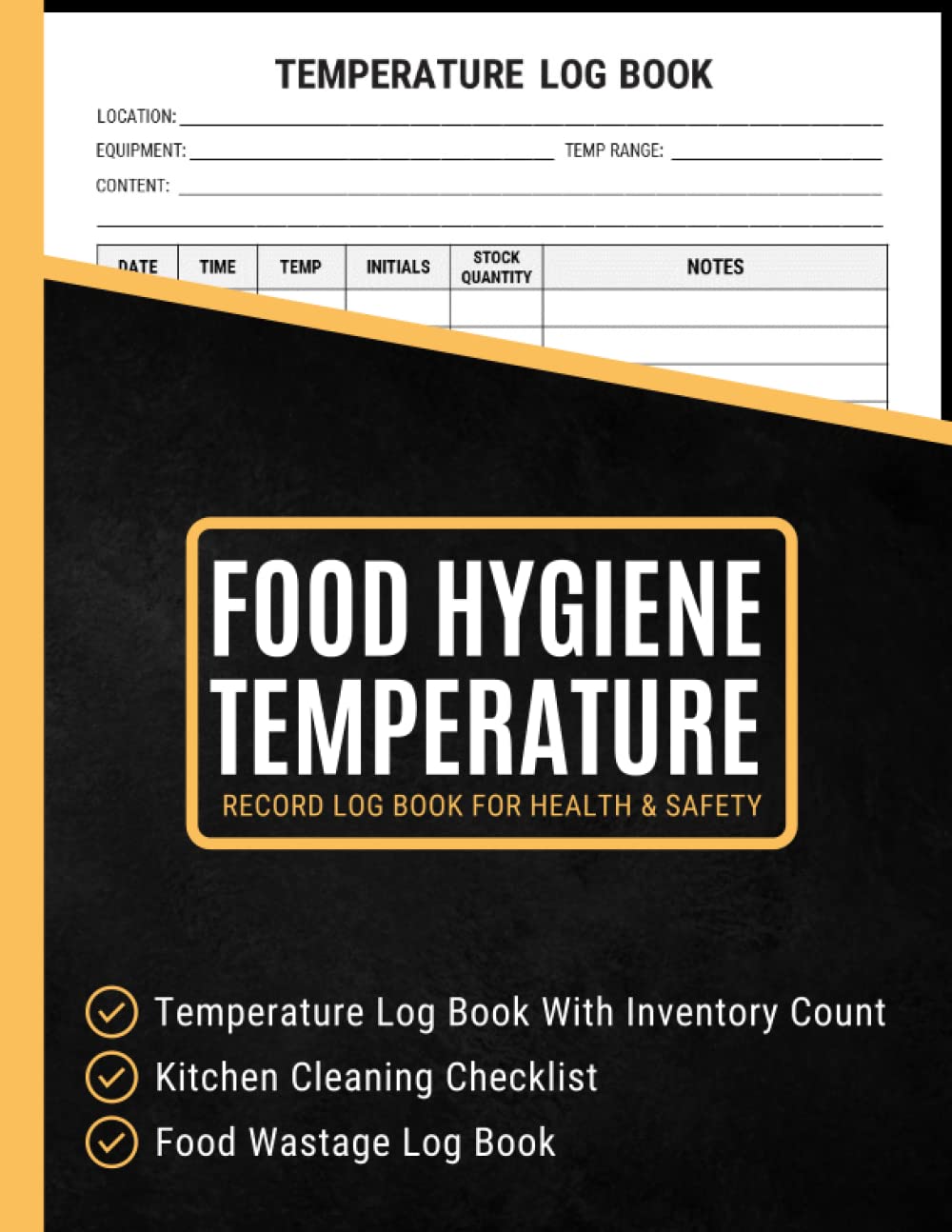 Food Hygiene Temperature Record Log Book For Health Safety ALL In