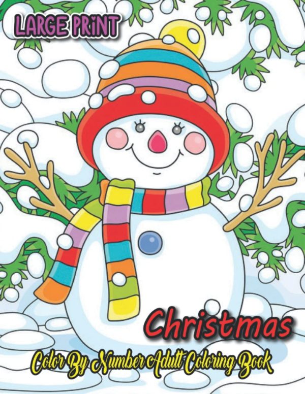 Large Print Christmas Color By Number Adult Coloring Book Christmas