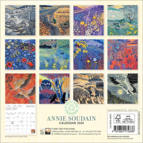Annie Soudain Mini Wall Calendar 2024 (Art Calendar) Paperback Books