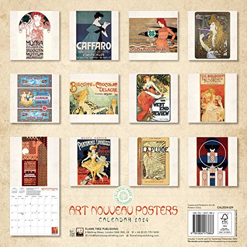 Art Nouveau Posters Wall Calendar 2024 Art Calendar Paperback Books   Art Nouveau Posters Wall Calendar 2024 Art Calendar 1 