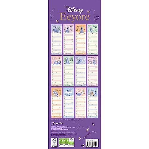 Disney Eeyore 2024 Calendar, Month To View Slim Wall Calendar, Official