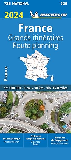 France Route Planning 2024 Michelin National Map 726 Map Paperback Books 5016