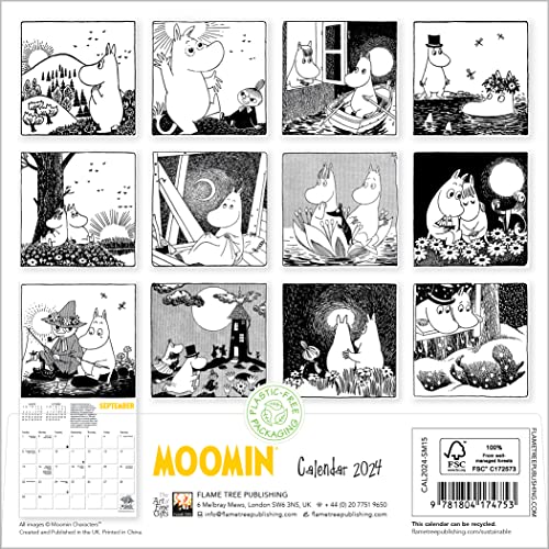 Moomin Comic Strip Mini Wall Calendar 2024 (Art Calendar) Paperback