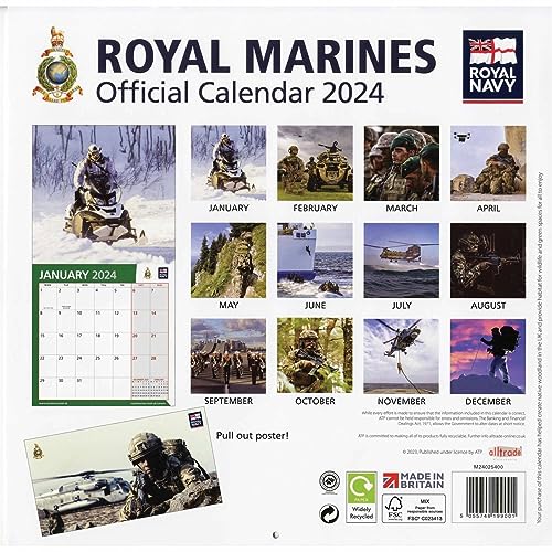 Royal Marines Calendar 2024 Paperback Books